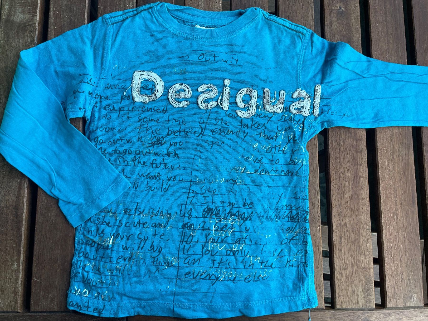 Desigual Pullover & Sweatshirts: Langarmshirts Desigual 3/4y jedoch eher 116 – Gebraucht aus Bern von brup