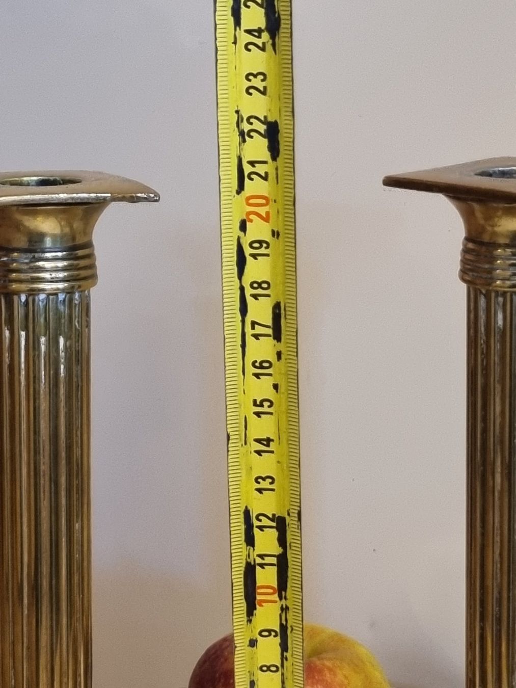Portacandele: Antikes schweres Paar Messing-Kerzenständer 20 cm – Usato da Scharnachtal venduto da devin03 2