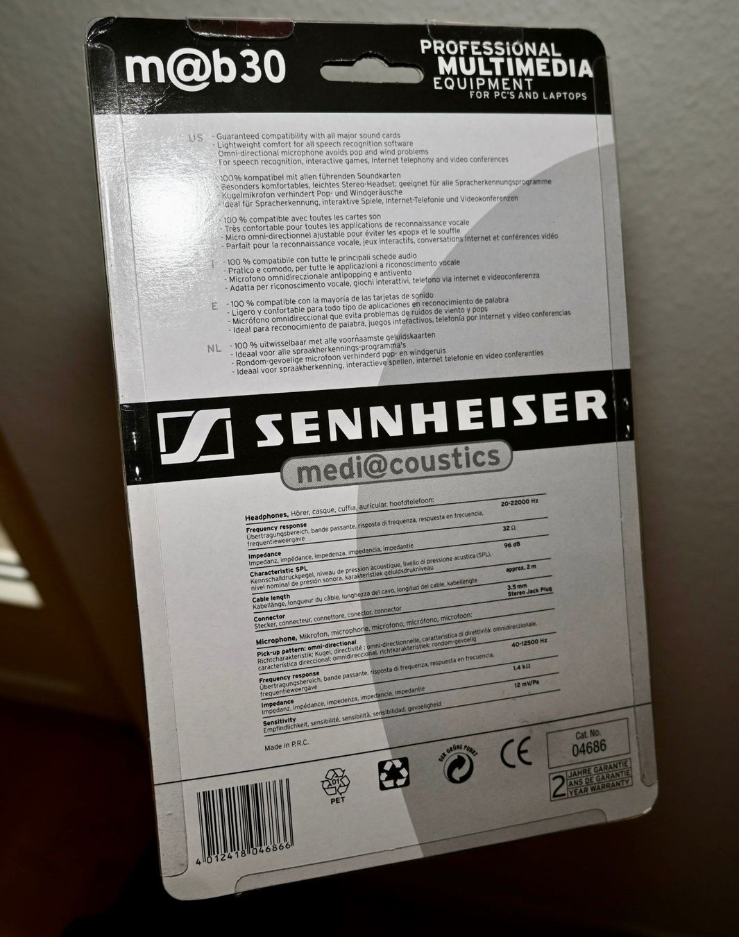 Sennheiser Cuffie: UNGEÖFFNET Sennheiser m@b30 Multimedia-Headset – Nuovo e nell'imballaggio originale da Pfaffhausen venduto da mono_rec 1