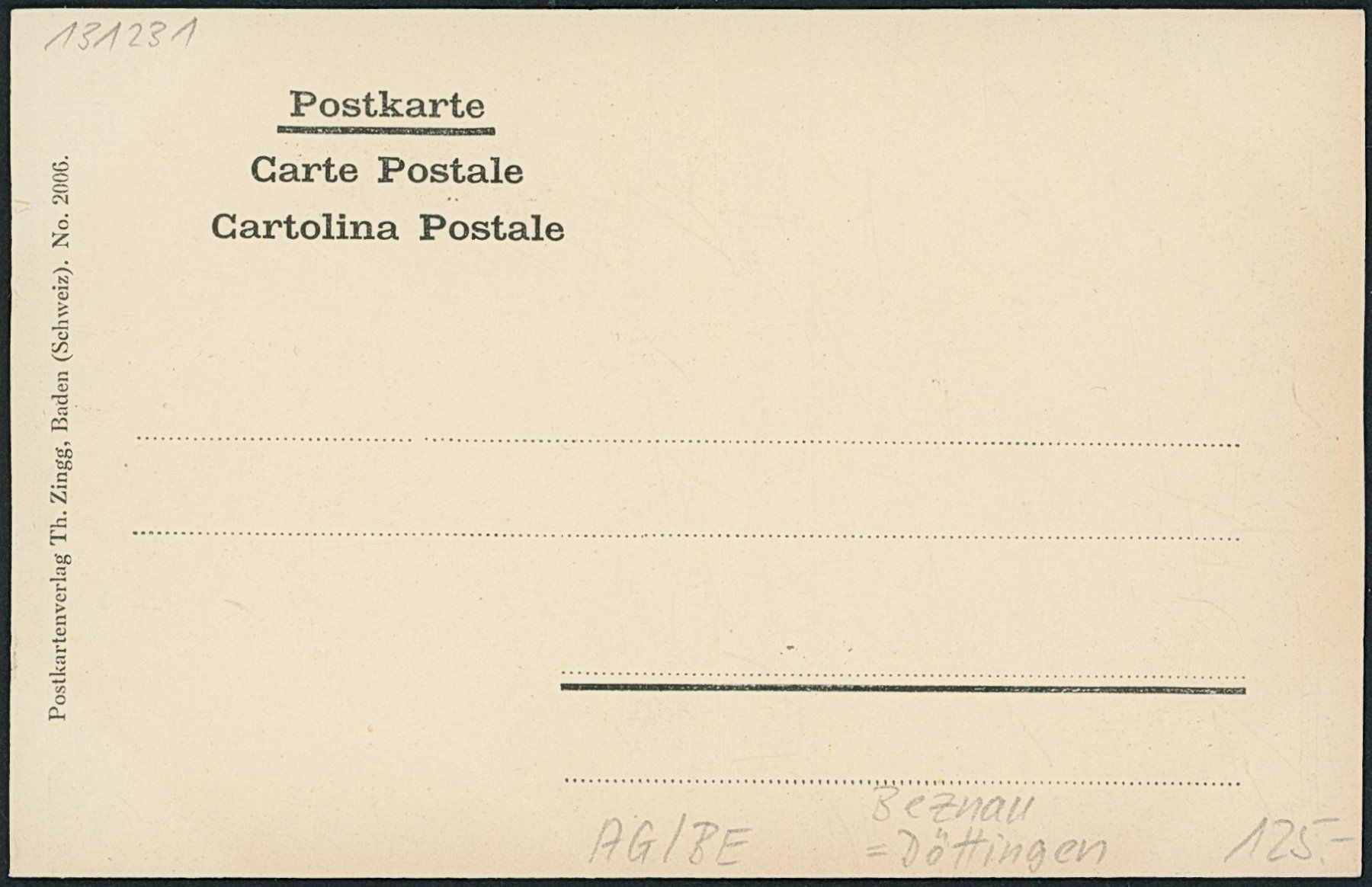 Ansichtskarten: AG Beznau - Kraftwerk - Döttingen – Neu (gemäss Beschreibung) aus Schindellegi von stationary 1