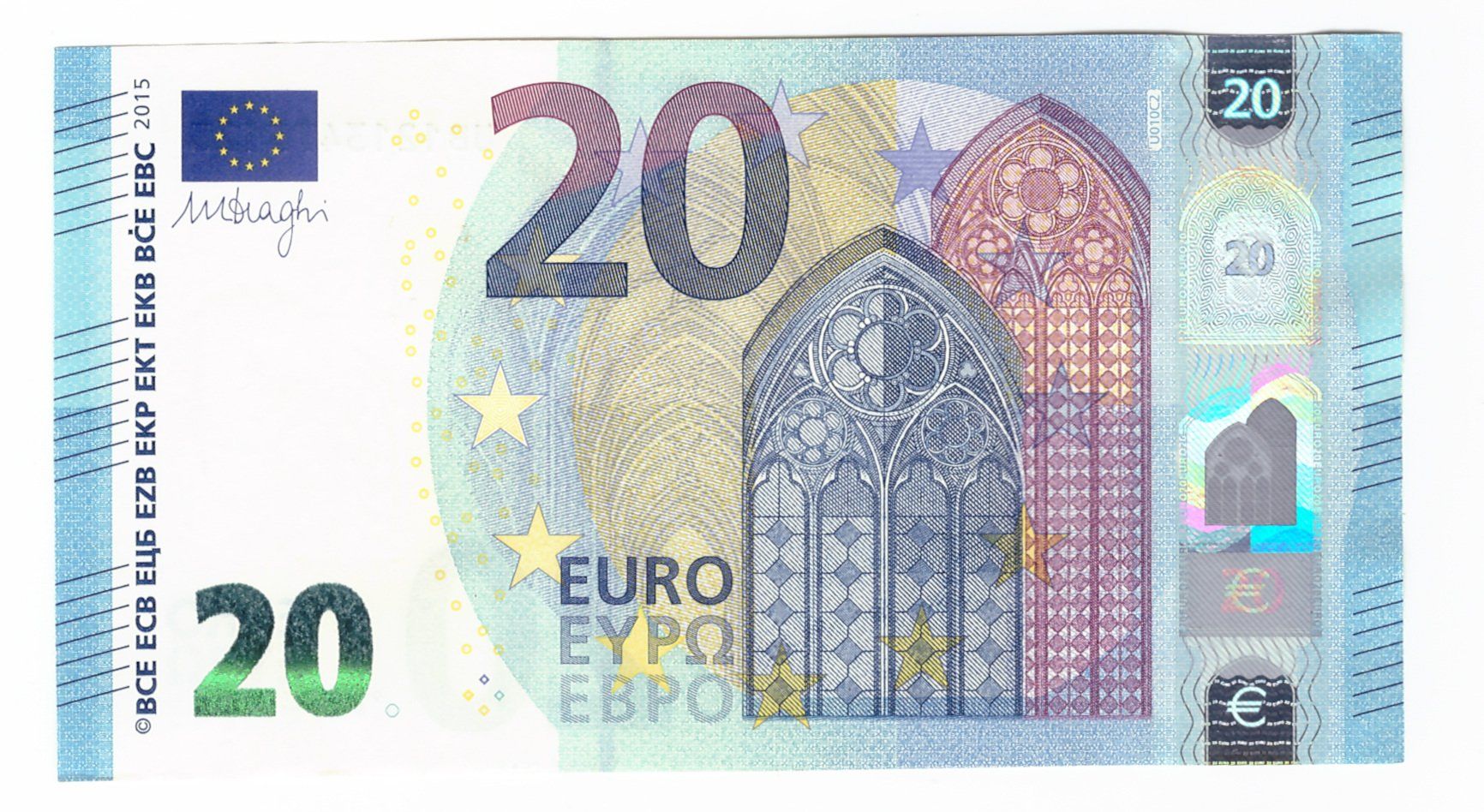 Banconote: 20 Euro U010 Draghi – Usato da Zürich venduto da julien1107