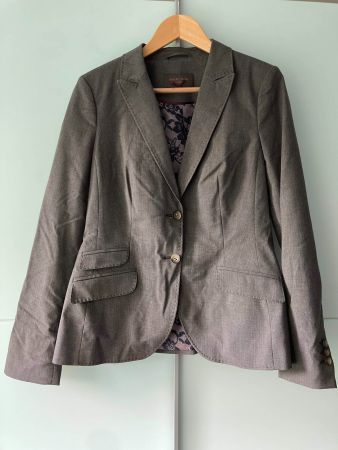 S.Oliver Anzug / Damen / Blazer 40 / Hose 42 / Grau kariert