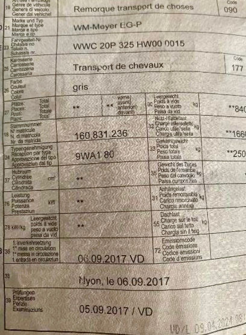 Wm Meyer Rimorchi: Van pour 2 Chevaux Meyer Montana Alu Prix à négocier – Usato da Echallens venduto da JAR69 5