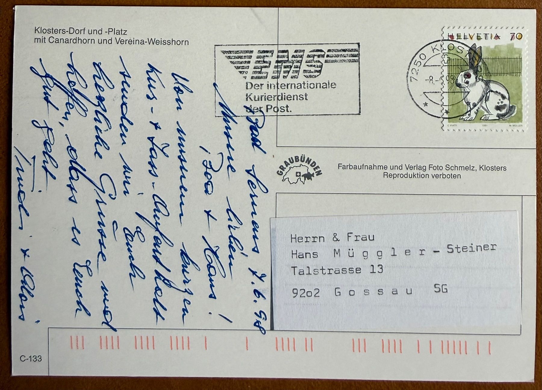 Cartoline postali: Klosters - Bahn – Usato da Lutry venduto da Ediego 1