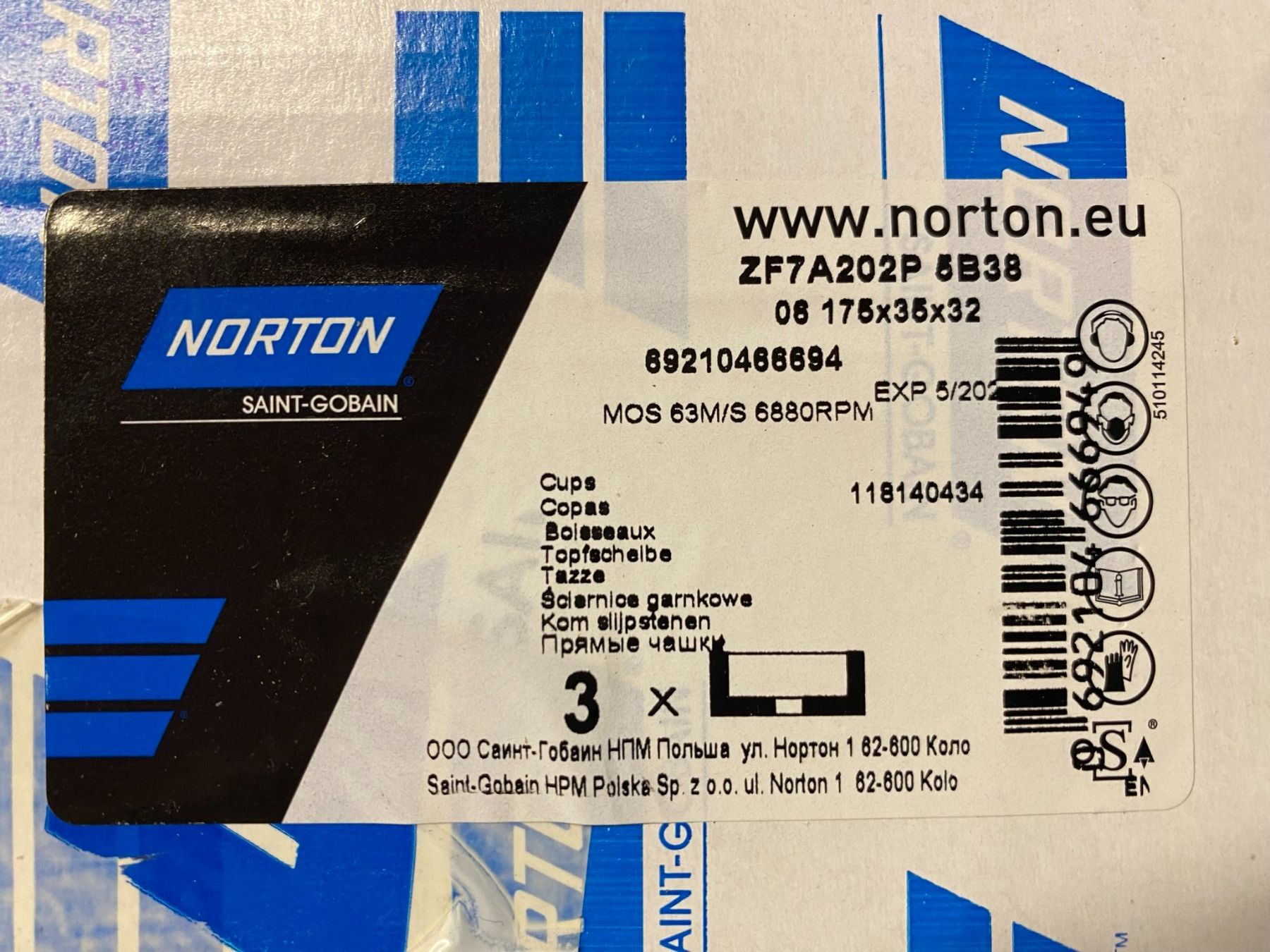 Norton Aiguiseuses & polisseuses: Schleifscheibe Topfscheibe 3x – Neuf avec emballage d'origine à Bertschikon par hilti208 2