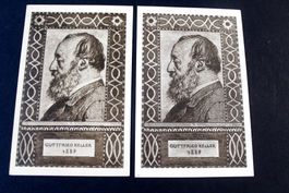 2x BUNDESFEIER - POSTKARTE, 1919. Gelaufen & ungelaufen