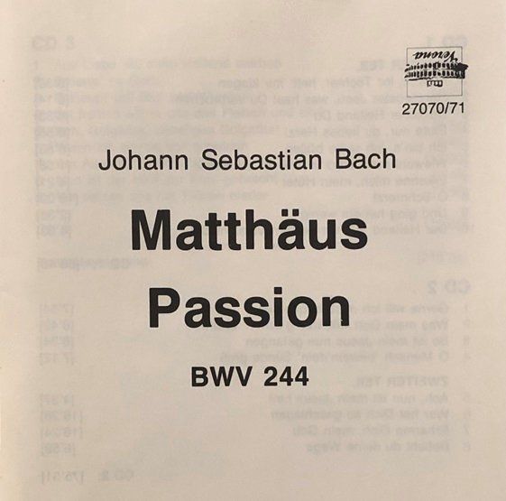 CD: Bach - Matthäus-Passion (Ferrier / Karajan) – Usato da Grüningen venduto da azulamarillo 2