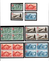 2 PRO PATRIA Bundesfeiermarken Sätze 1945 - ungestempelt