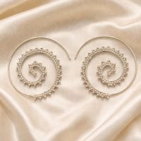 Creolen Spirale Silber 925 Sterlingsilber Ohrringe Paar c