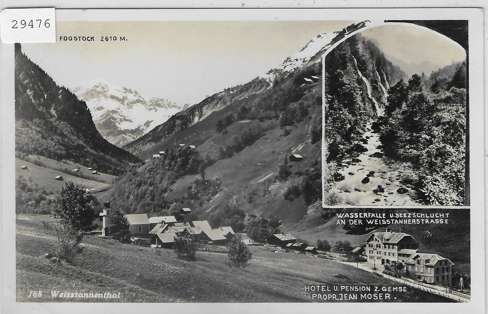 Cartoline postali: Weisstannenthal - Hotel-Pension z. Gemse – Usato da Ettingen venduto da Kartenplanet