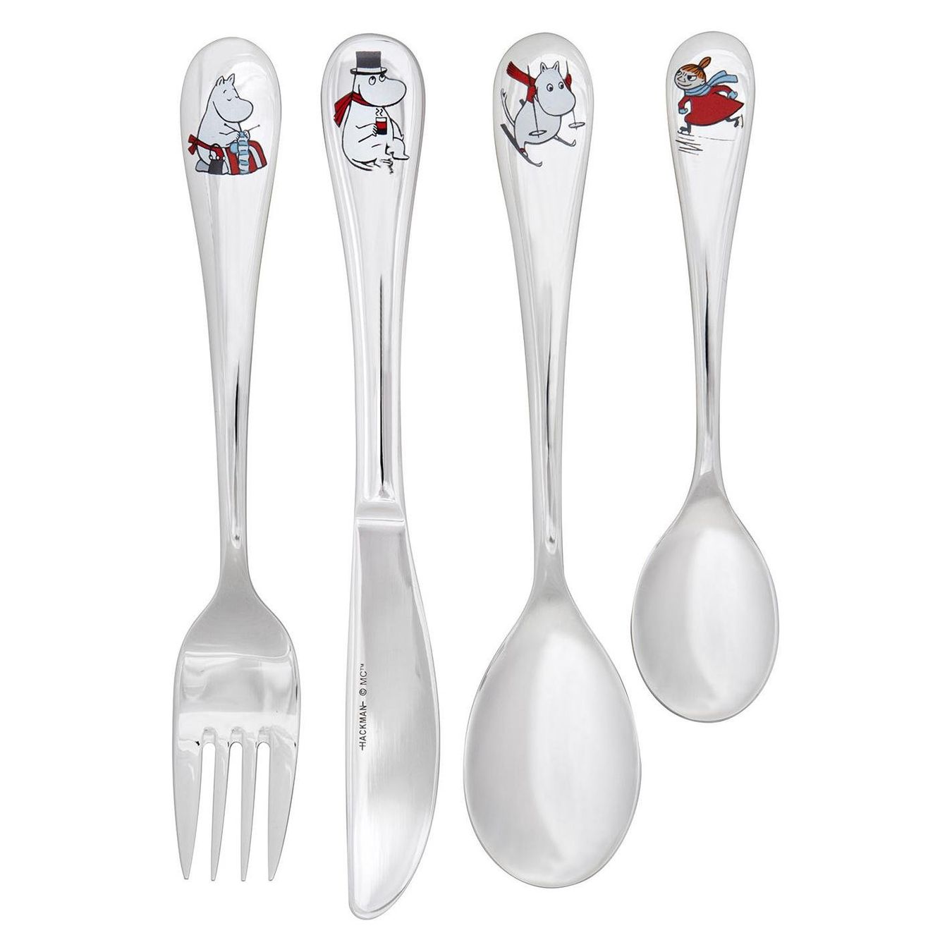 Iittala Set di posate: 5 x Iittala Moomin: Set Löffel & Gabel Moomintroll & Stinky – Nuovo e nell'imballaggio originale da Mönchaltorf venduto da godetra 2