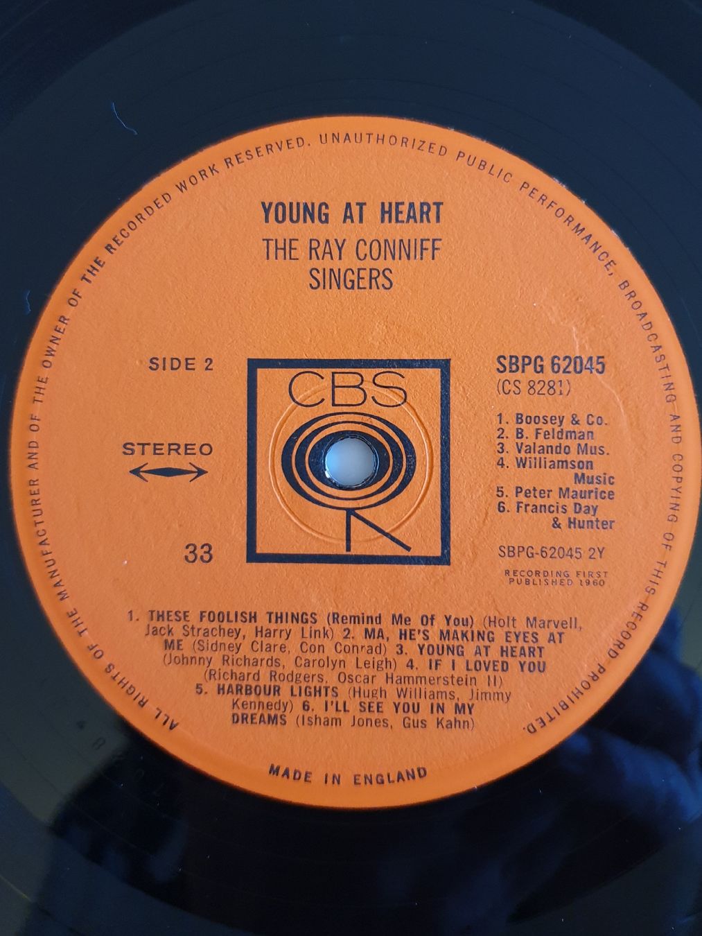 Schallplatten: The Ray Conniff Singers - Young At Heart – Gebraucht aus Oberfrittenbach von Alfetta_gtv 1
