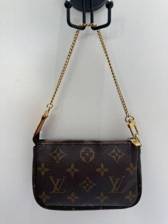 Louis Vuitton Mini Pochette Accessoires Logo Monogram Braun