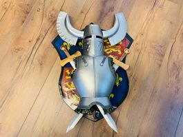 Skulptur HANDMADE Metallkunst Ritter Wandmontage 51cm NEU