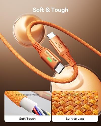 Cavi: 240W USB Kabel 2Pack Orange 2m PD Schnellladekabel auf – Nuovo e nell'imballaggio originale da Hundwil venduto da pak_b5sl 5