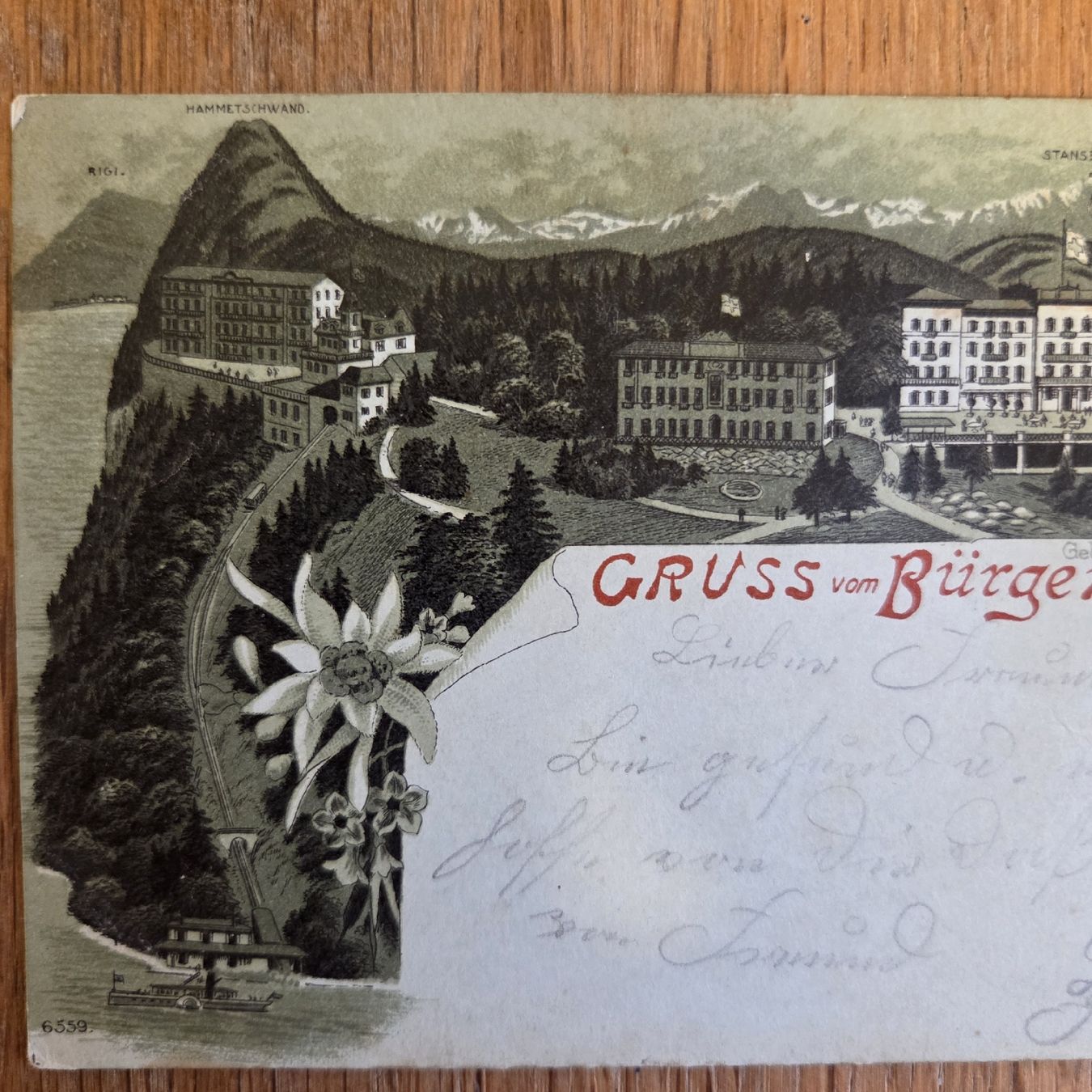 Ansichtskarten: Antike Ansichtskarte Bürgenstock mit Briefmarke, Top – Gebraucht aus Stans von Ducati16 1