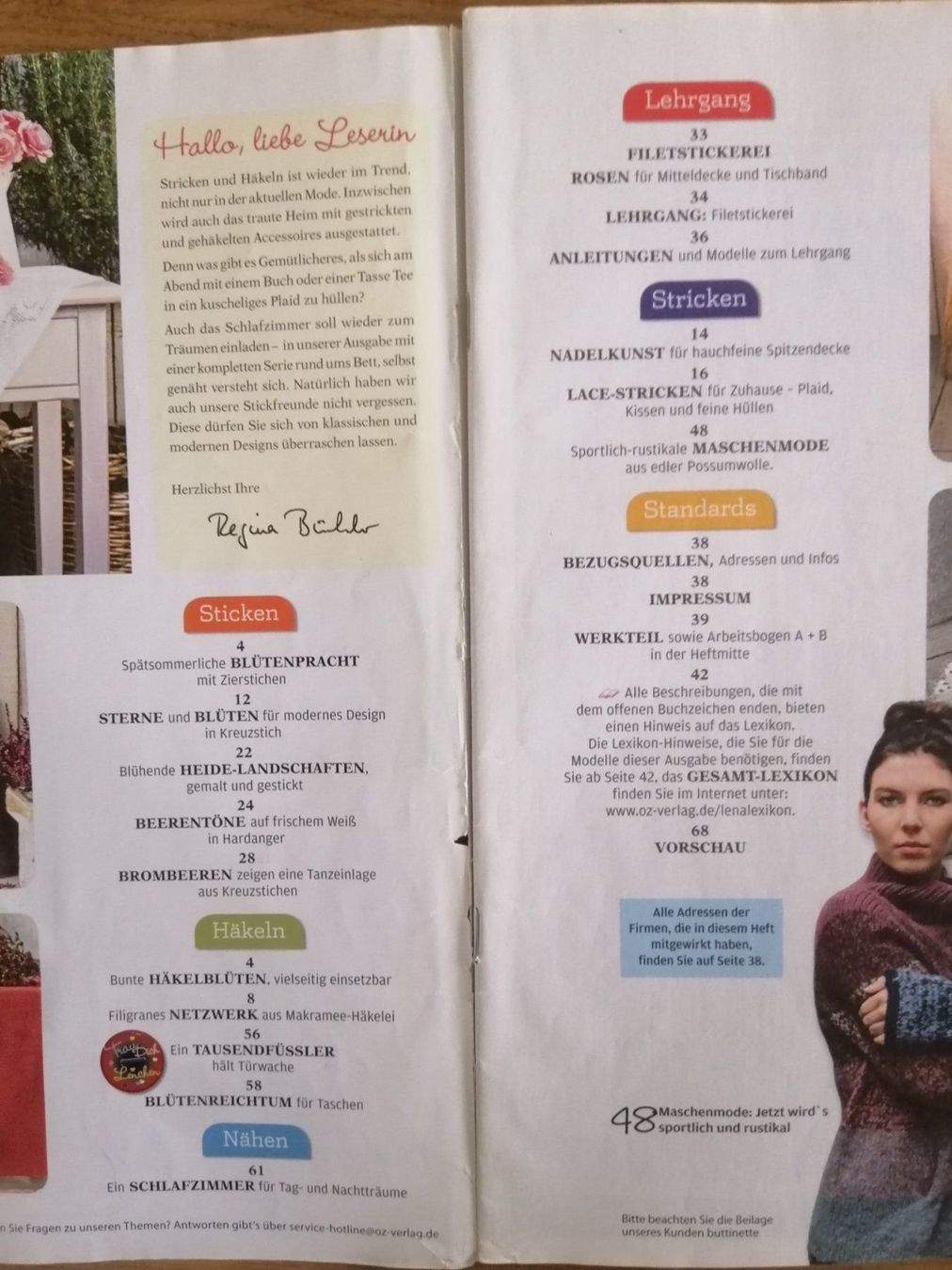 Zeitschriften & Magazine: 2 Handarbeitshefte / Stricken, Häkeln, Sticken, Nähen – Gebraucht aus Langenthal von Handstrick 1