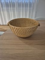 Rattan Schale mit Griffen