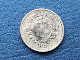 Sehr schöne 1 Rappen 1917 VZ ungereinigt