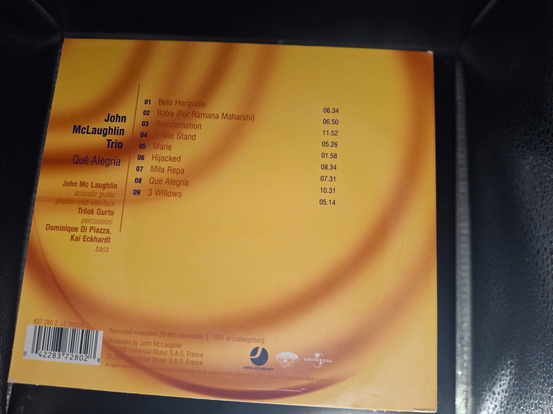 CDs: John McLaughlin Trio – Qué Alegría – Gebraucht aus St.Gallen von CD_jalamusic 1