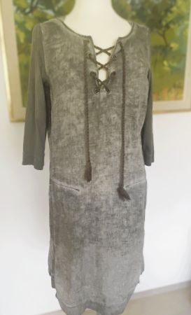 Sandwich Kleid aus 100% Leinen elegant 🌿Grösse 36