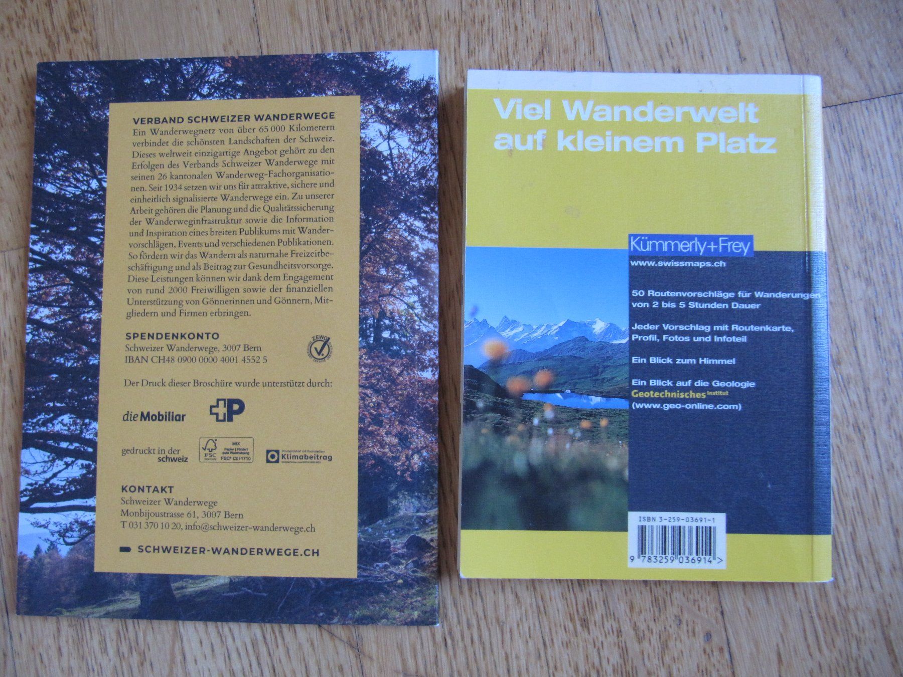 Libri: Wanderführer Schweizer Wanderwege + Wanderwelt Schweiz – Usato da Würenlos venduto da AustralisZ 7