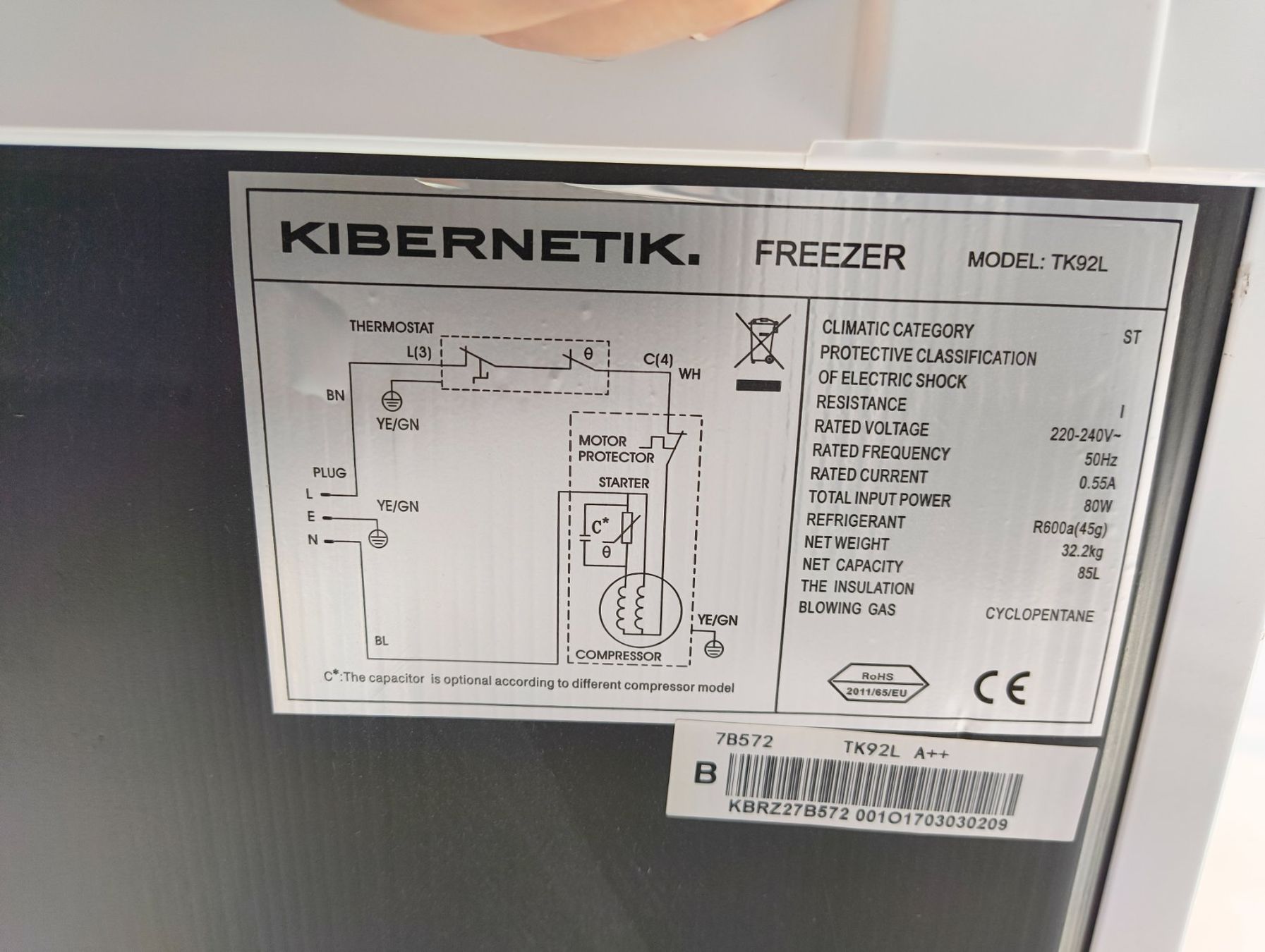 Kibernetik Congelatori: Gefrierschrank KIBERNETIK TK-92L Occasion – Usato da Sursee venduto da Moerf 4