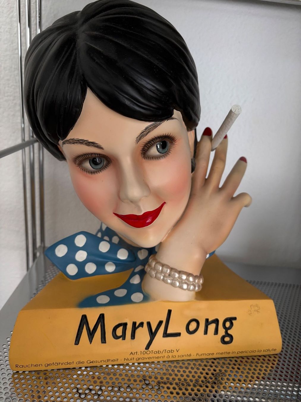 Figuren: Vintage - Büste Mary Long mit original Zigarette, 30 cm h – Gebraucht aus Lausen von Zotty1