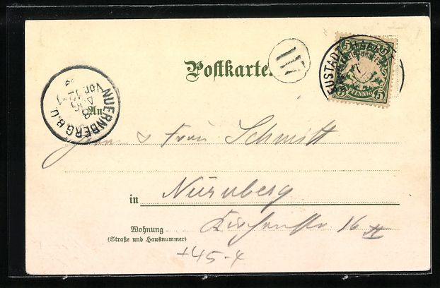Cartoline postali: Litho Neustadt a. Hdt., VII. Oberrheinis – Usato da Berlin venduto da bartko-reher 1