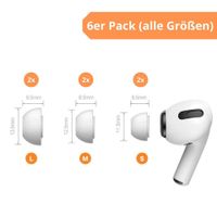 Ohrpolster Ersatz 3xGrösse für apple Airpods Pro 1/2  6er