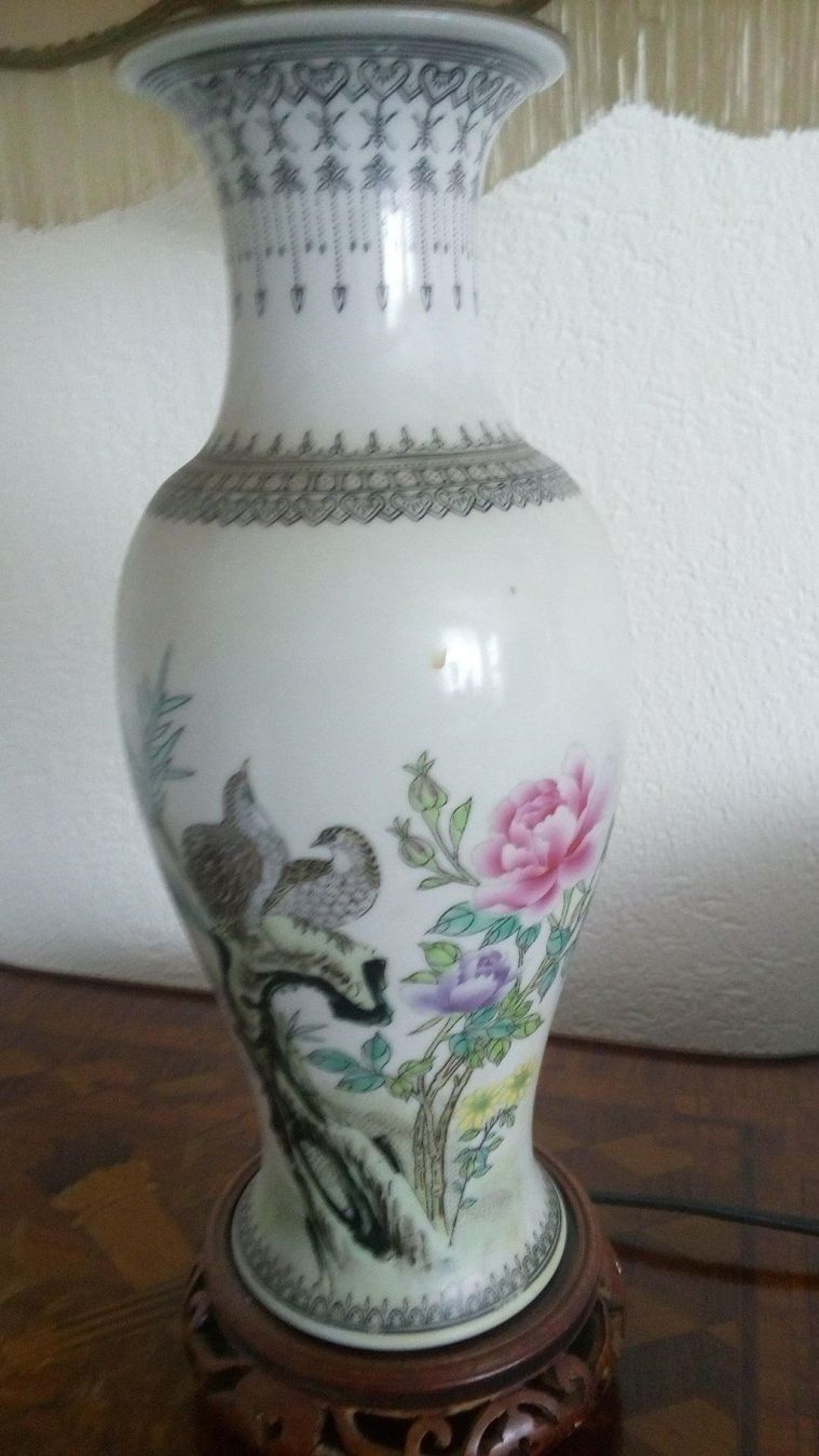 Lampade: vase chinois ancien transformé en lampe – Usato da La Chaux-de-Fonds venduto da taniao 1