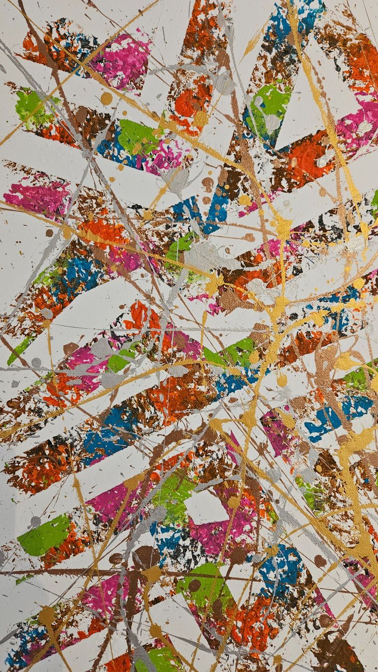Dipinti: Tableau abstrait multicolore, fait main, unique! – Nuovo (secondo la descrizione) da Le Locle venduto da fab_c9hh 3