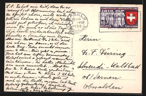 Cartes postales: Basel, Barfüsserplatz mit Leonhartsburg – D'occasion à Berlin par bartko-reher 1