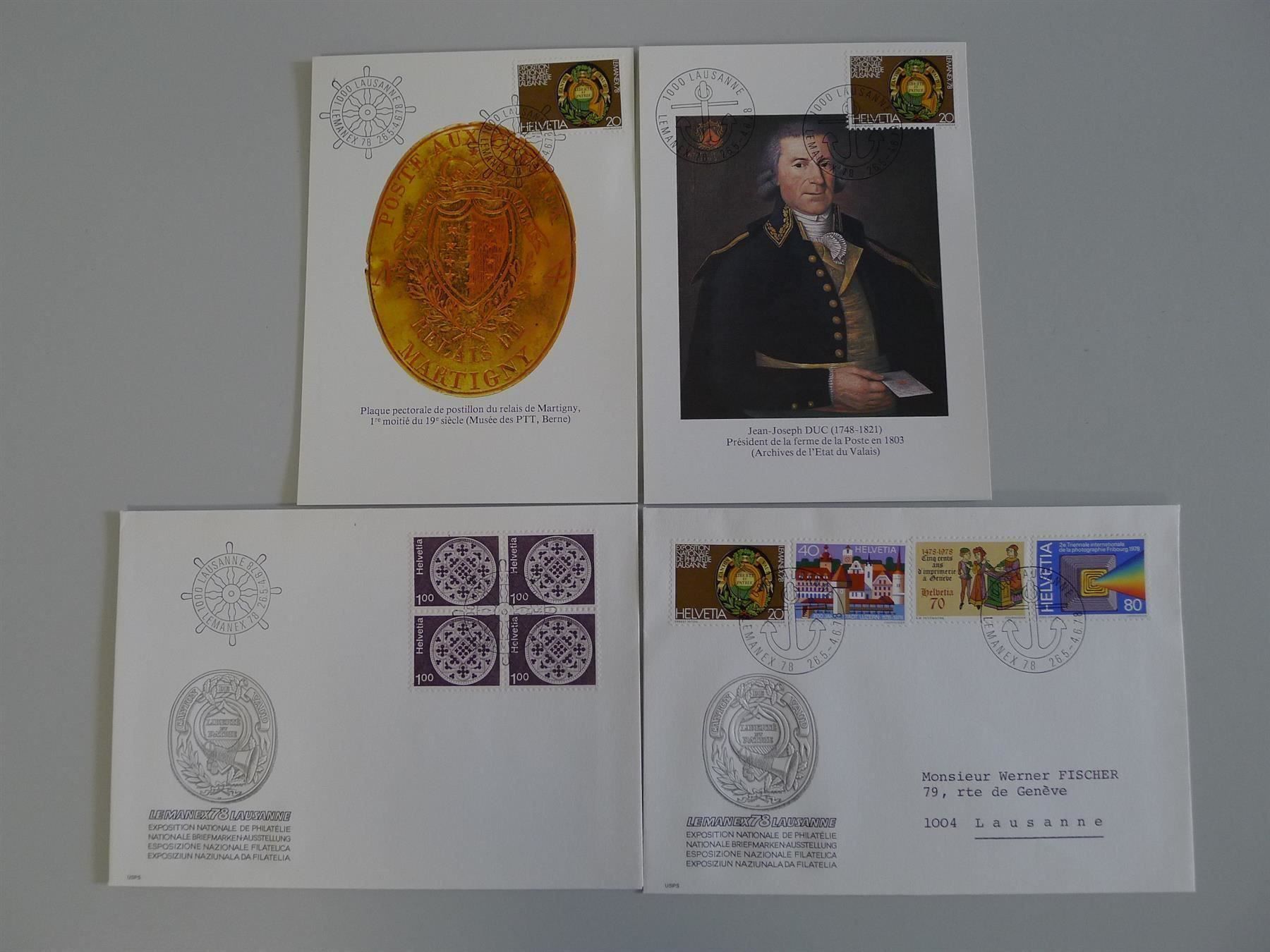 Tutti i francobolli: 1978, Lemanex Sammlung mit FW + Belegen – Usato da Sursee venduto da Luzernerraute 6