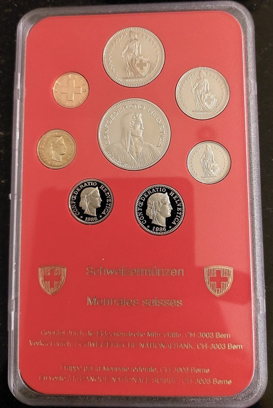 Tutti le monete: CH - Münzsatz 1986 pp – Nuovo (secondo la descrizione) da Arch venduto da moneyswiss 3
