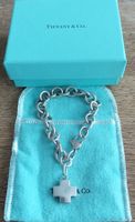 Tiffany & Co Kreuz Armband 925 Silber Original Box 19cm lang