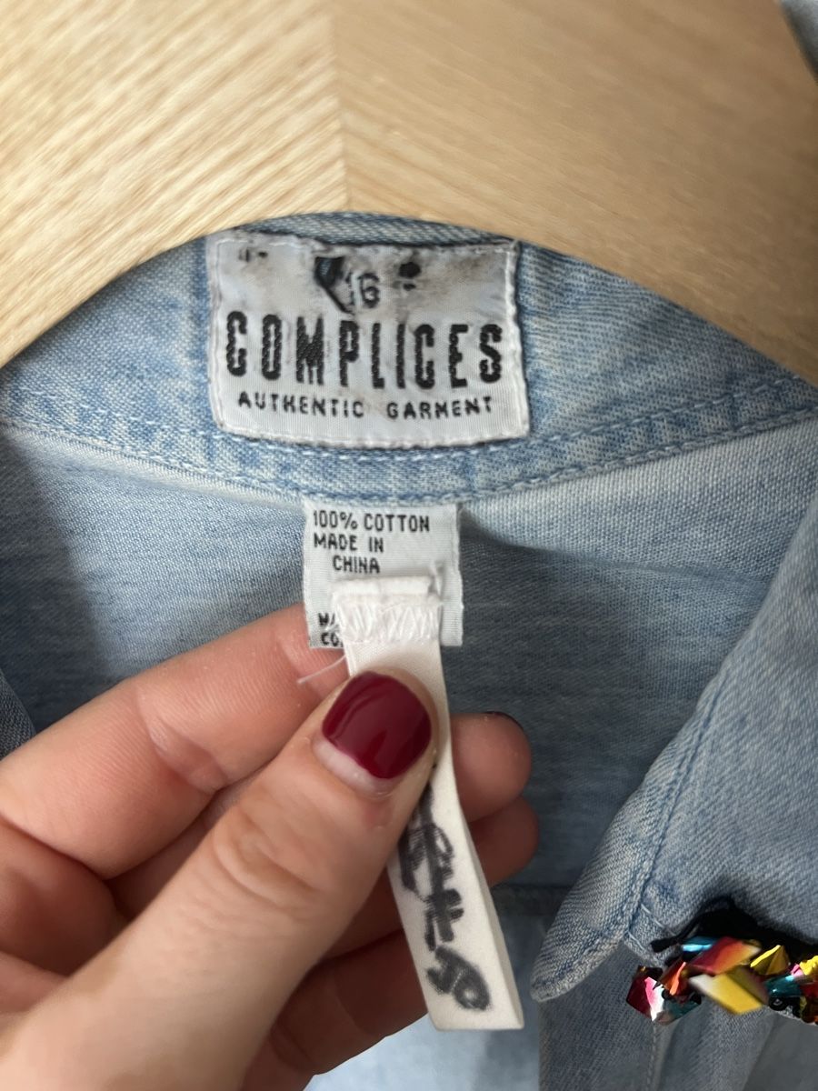 Jeans: Jeanshemd blau mit Fransen   – Gebraucht aus Baden von jul_gwh7 2