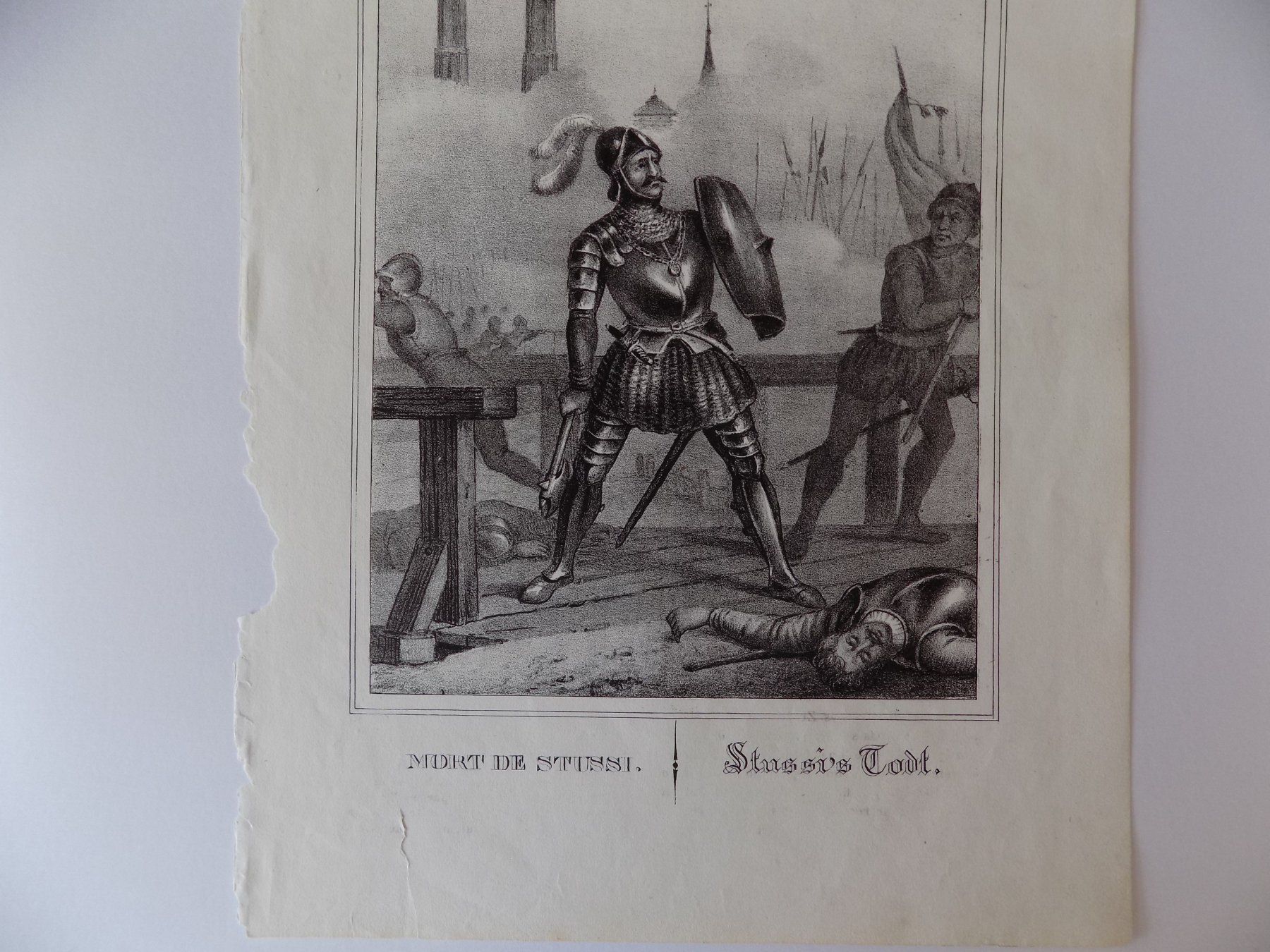 Incisioni: Stussis Tod Lithographie – Usato da Risch venduto da Antikfee 1