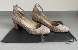 Boucle Stoff Navyboot Schuhe, Gr. 37