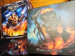 Lords of Hellas Grundspiel+City of Steel Erweiterung top!