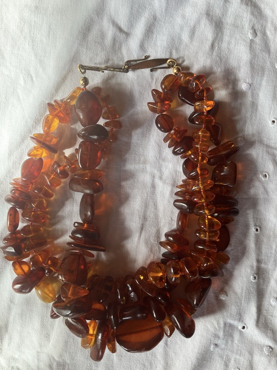 Catenine: 3 fache Bernsteinkette – Usato da Bassersdorf venduto da groovygremlin