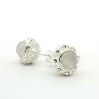 by Olga Ribler Ohrstecker Mondstein Sterling Silber 925