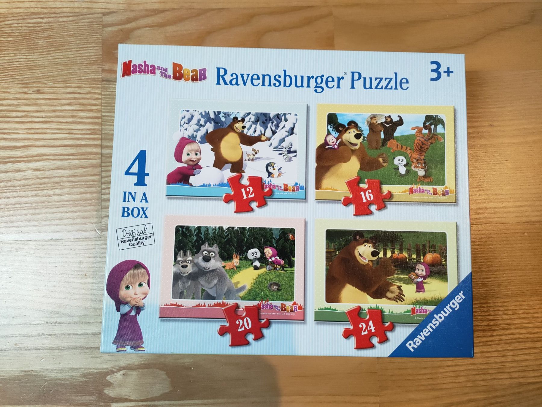 Ravensburger Puzzle: Ravensburger Puzzle 3+ Masha and the Bear 4 in einer Box – Usato da Ins venduto da variable