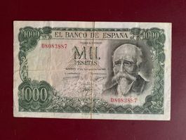 ESPAGNE - Mil Pesetas 17 Septiembre 1971 - José ECHEGARAY