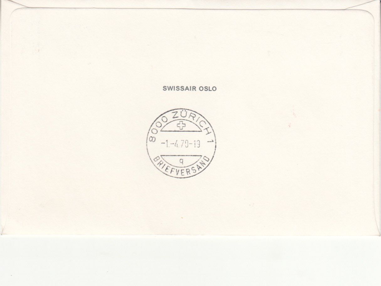 Alle Briefmarken: SLH RF 70.4 b   Oslo-Zürich – Gebraucht aus Bürglen TG von StampGraf 1