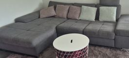 Grosse Eckcouch zu verkaufen, dunkelgrau, Mit Gebrauspuren