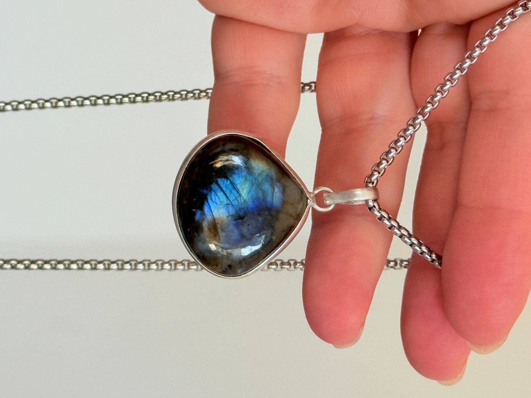 Catenine: Collier avec labradorite - Élégant & Naturel! – Nuovo e nell'imballaggio originale da Genève venduto da AWWA 9