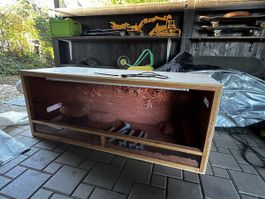 Terrarium aus Holz mit Rückwand gebraucht in gutem Zustand