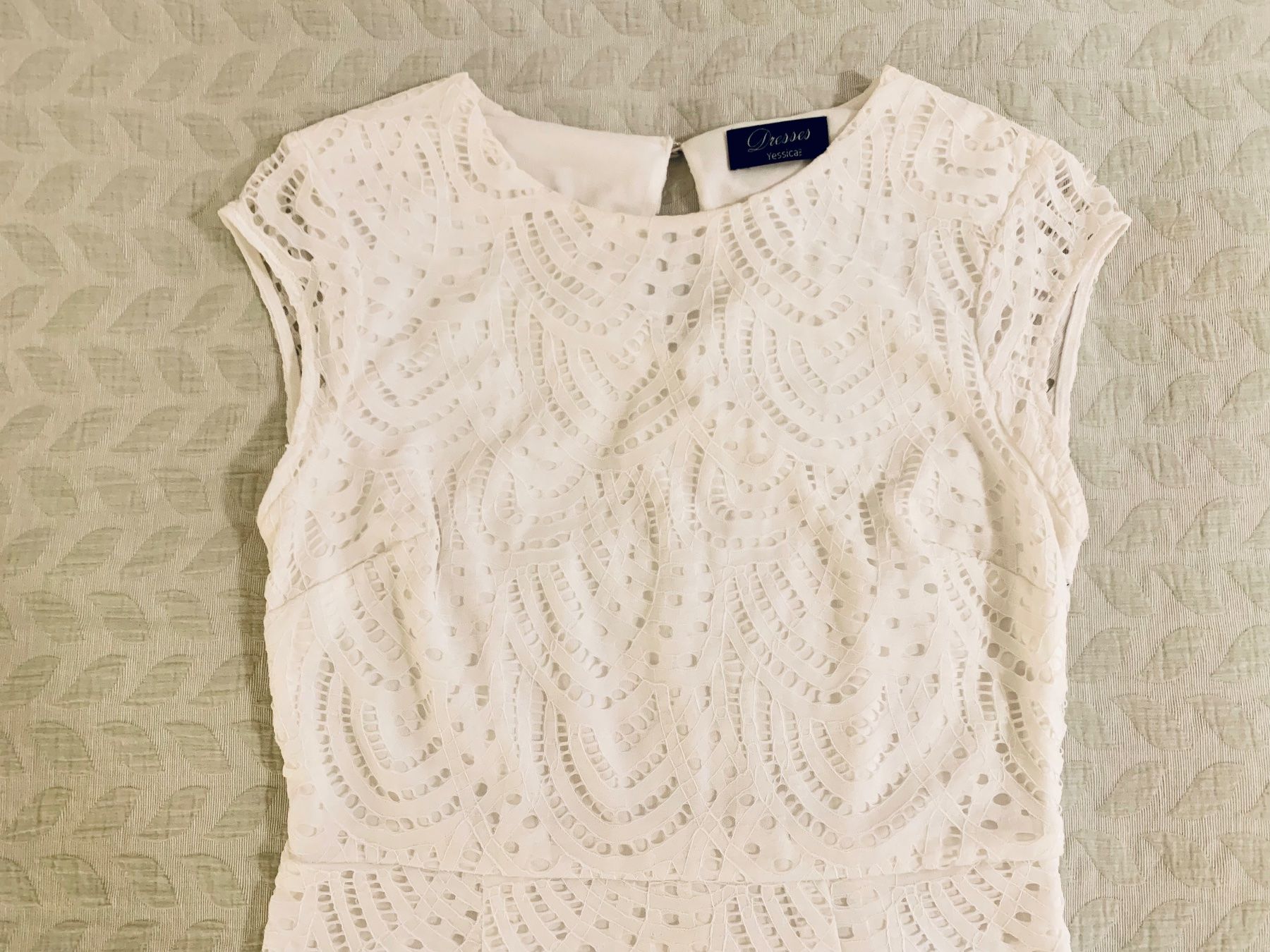 Vestiti: Schickes Weisse Damen Spitzenkleid 38 – Usato da Rüschlikon venduto da topswissvintage 5