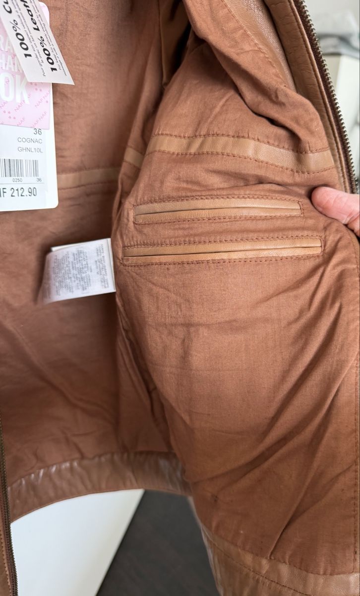 Nafnaf Giacche: Neue Lederjacke von Naf Naf, Grösse 36 – Nuovo e nell'imballaggio originale da Zürich venduto da Sunset69 4